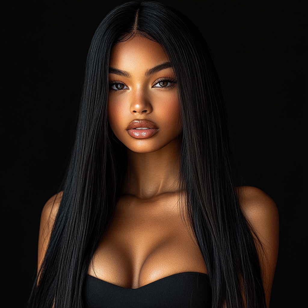 Straight Virgin Black Hair 1B