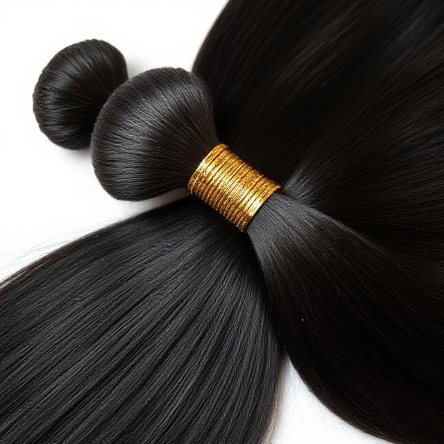 Straight Virgin Black Hair 1B